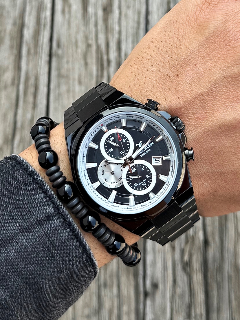 Orijinal Daniel Klein Kol Saati Doğal Taş Tespih ve Bileklik Çakmak Seti DKLN05 - Görsel 3