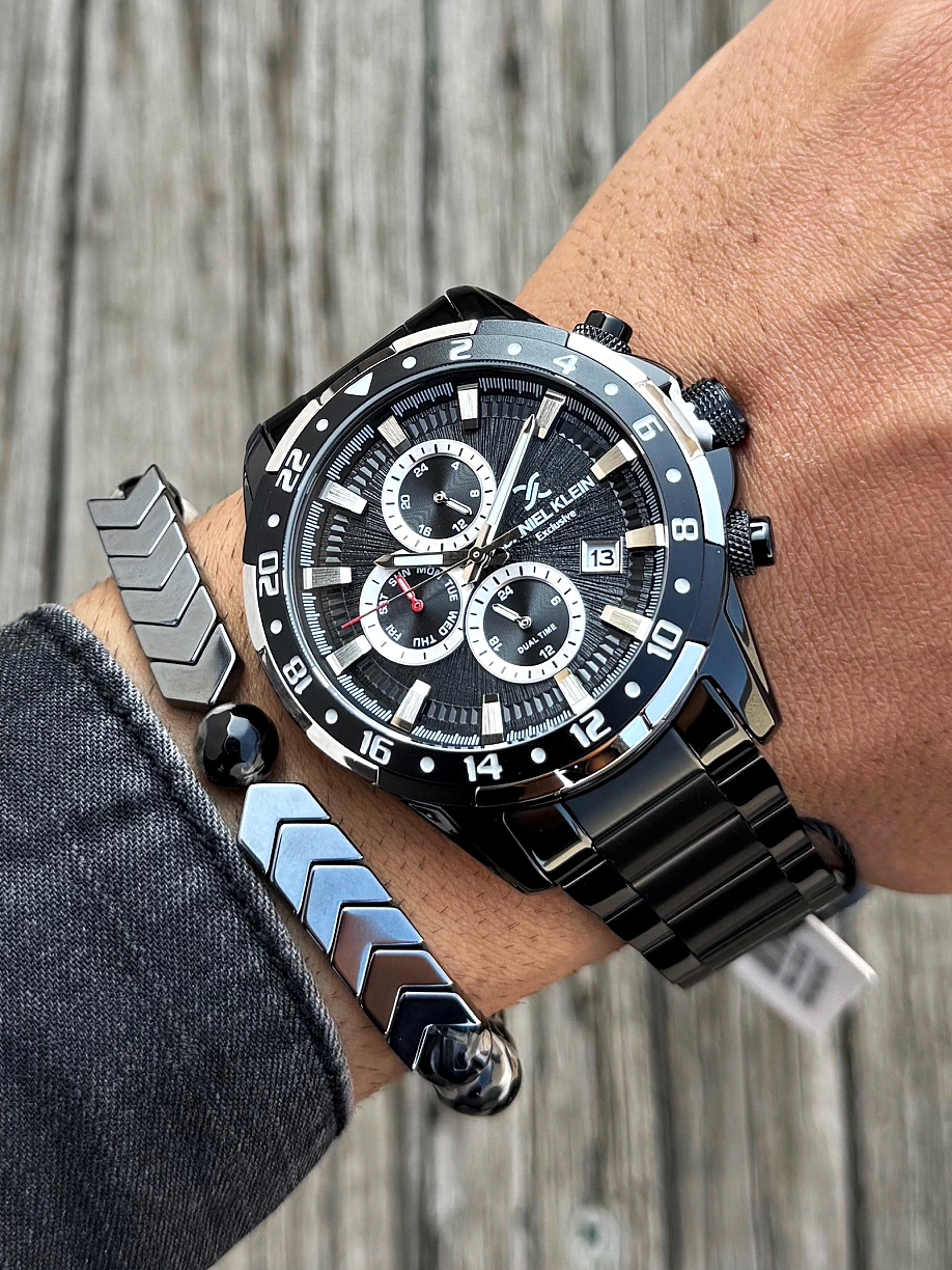 Orijinal Daniel Klein Kol Saati Doğal Taş Tespih ve Bileklik Çakmak Seti DKLN12 - Görsel 2