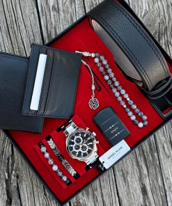 Orijinal Daniel Klein Kol Saati Kemer Cüzdan Kartlık Doğal Taş Tespih ve Bileklik Çakmak Seti DKLN59